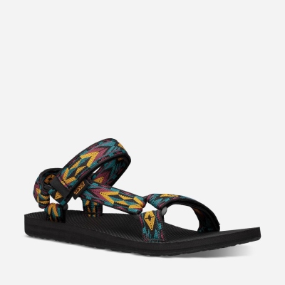 Teva Original Universal Men's Black / Multicolor Hiking Sandals CA72270 Canada Online